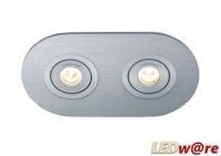 LED inbouwplaat | 2 LEDs | Ovaal | Lumoluce L05300OV2