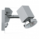 Eglo Spot / wandlamp | 1 x 5W | 100 x 100mm | LED ZABELLA | Staal / Chroom