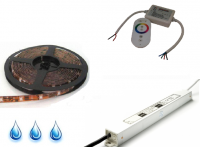 LEDstripset 2 IP 65 | Controller + LEDstrip 3M 180 LEDs Multikleur + Voeding + Apple