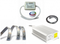 LEDstripset | Controller + LEDstrip 11M 330 LEDs Multikleur IP 65 + Voeding +