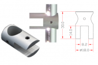 LED Vitrine Spot | Type Mini Track Glasplaathouder | Zilver