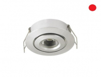 LED inbouwspot | 1 LED | Rond | 3W | 700mA | Rood |