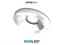 NORLED | LED inbouwspot | 1 LED | Rond | 1W | Warm Wit | AVIOR GLANZEND ALU