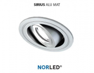NORLED | LED inbouwspot | 1 LED | Rond | 3W | Warm Wit | SIRIOS MAT ALU